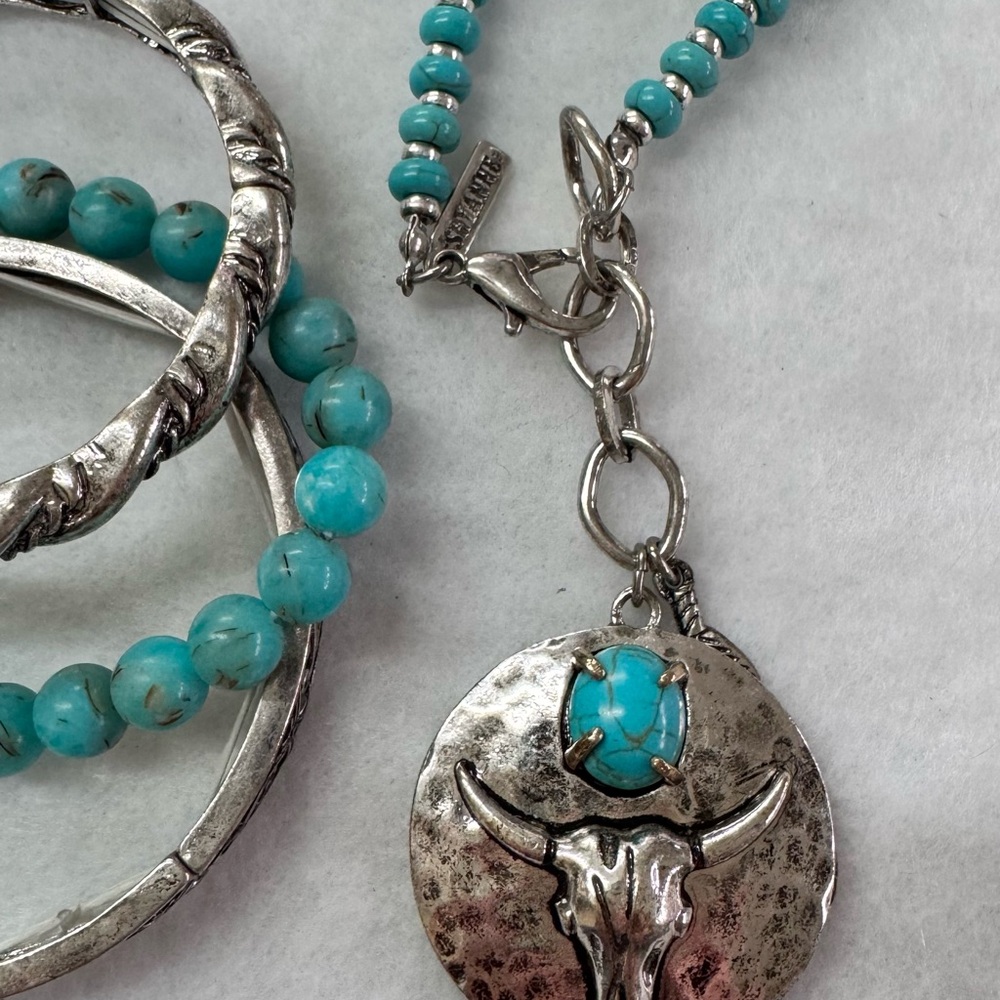 Idyllwind- Silver Turquoise 4 Bracelets - image 1